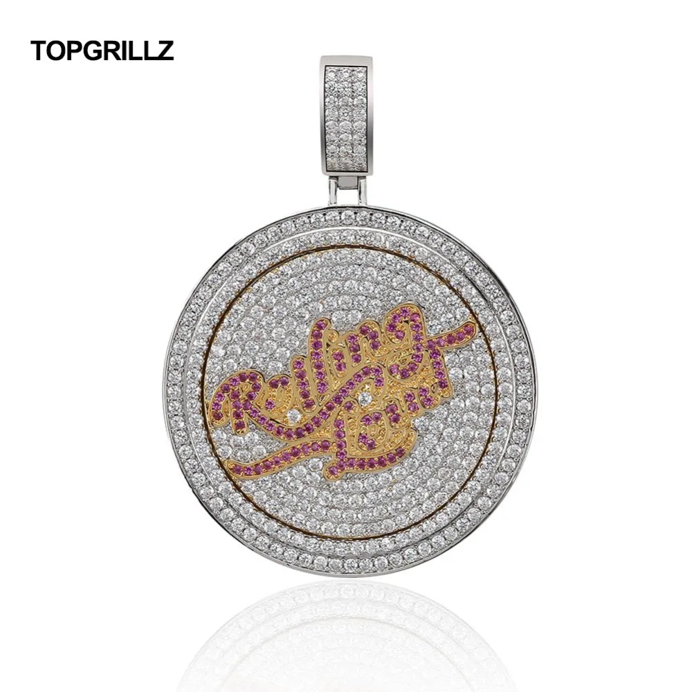 TOPGRILLZ новая музыкальная подвеска-Спиннер ожерелье Iced Out хип-хоп/панк золотые