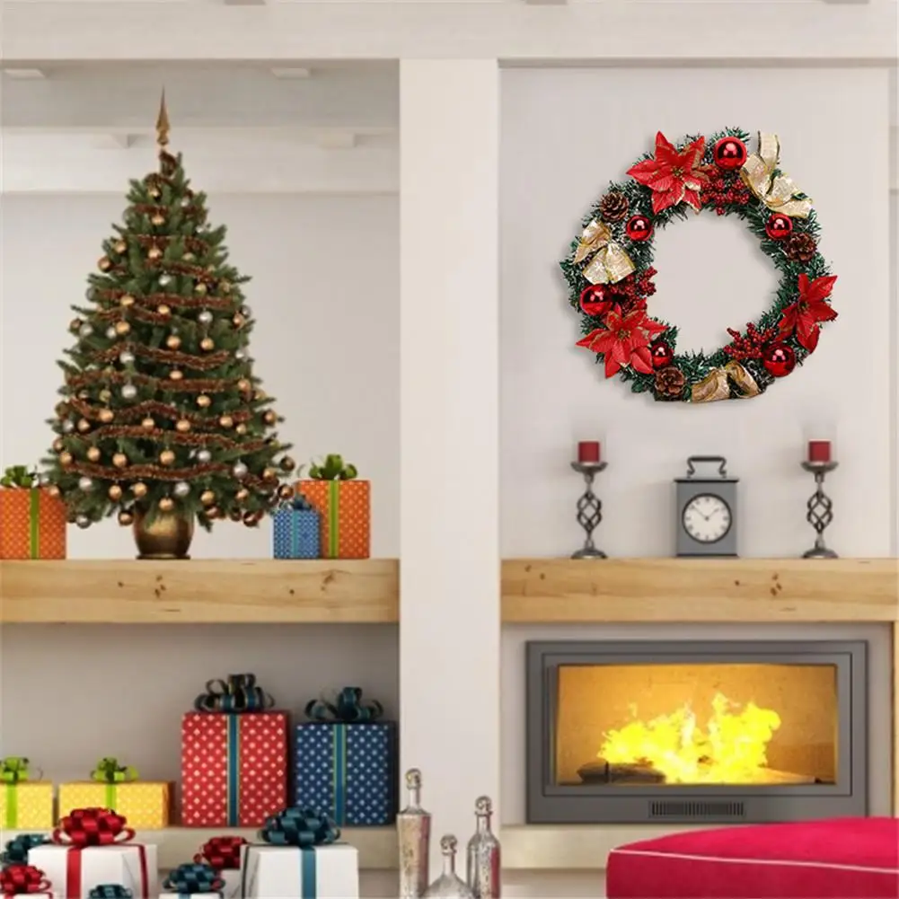 Рождественский венок ручной работы ротанга кулон гирлянда для торгового центра