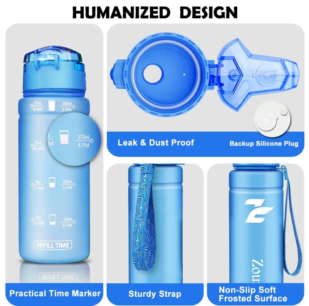 Герметичная пластиковая бутылка для путешествий спортивная воды без бфа