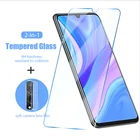 Защитное стекло 2 в 1 для Huawei Y5, Y6, Y7 Prime 2018, Y9, Y6 Prime, Y6 Pro 2019, HD
