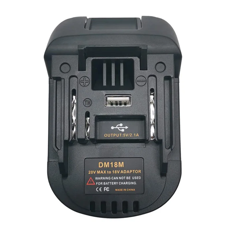 

DM18M Adapter Converts Dewalt 20V Lithium Battery and Milwaukee 18V M18 Lithium Battery for Makita BL1830 BL1840 BL1850 BL1860