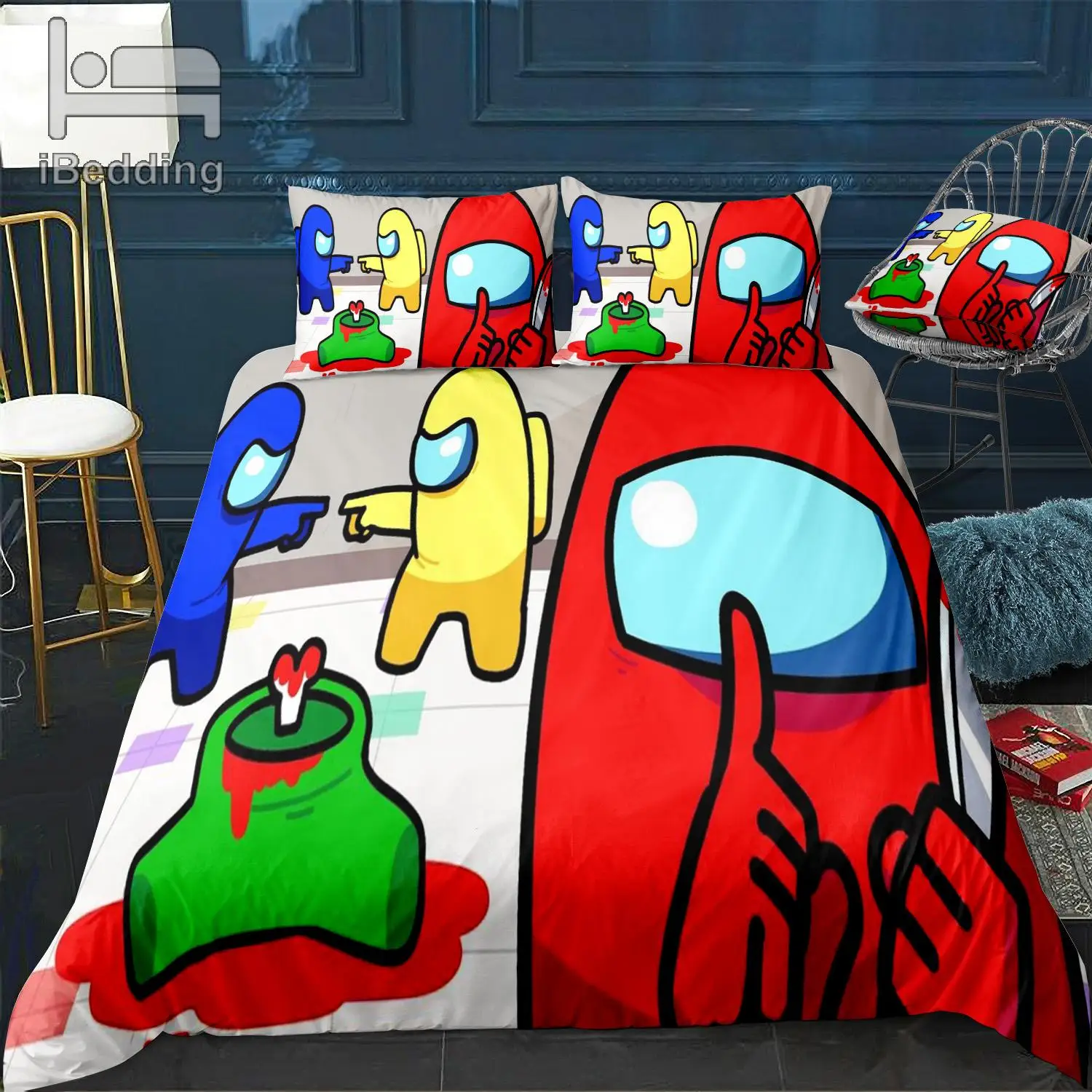 Игра Постельное белье с героями мультфильмов роскошное покрывало пододеяльник