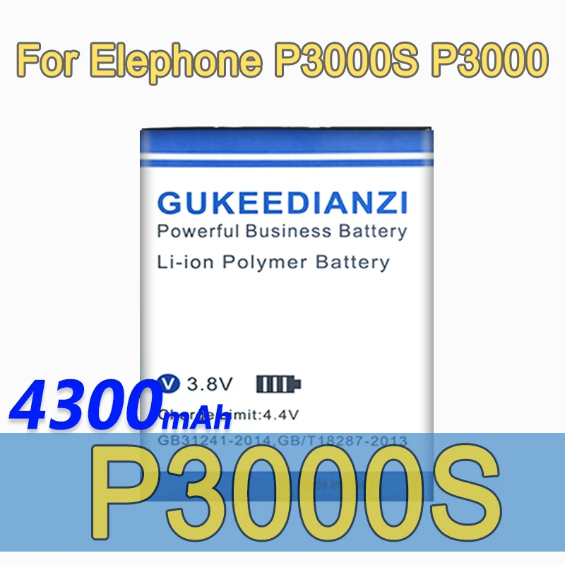 GUKEEDIANZI 4300mAh P3000S 2019 новый сотовый телефон батарея для Elephone P3000s P3000 смартфон