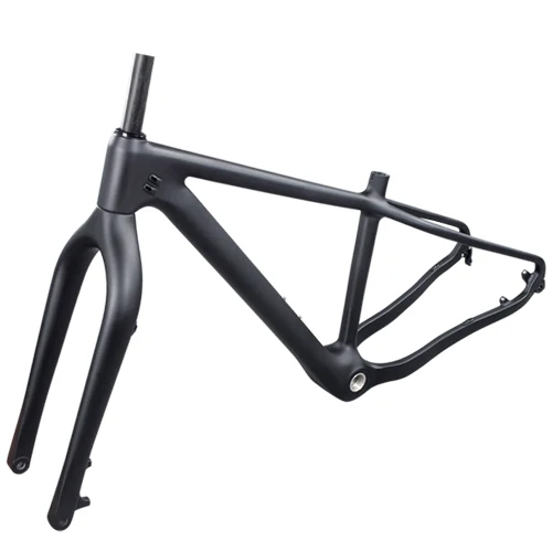Full black T800 карбоновая рама для снежного жира 1-1/8 to1-1/2 коническая рама 31,6 мм Подседельный штырь рама+ вилка ось через заднюю часть и крюк задний обмен - Цвет: Full black