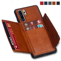 Чехол-бумажник для Huawei P30 Pro, P20 Lite 2019, Mate 40, 30, 20, Honor 9X, 20 Lite Pro, кожаный, с отделением для карт