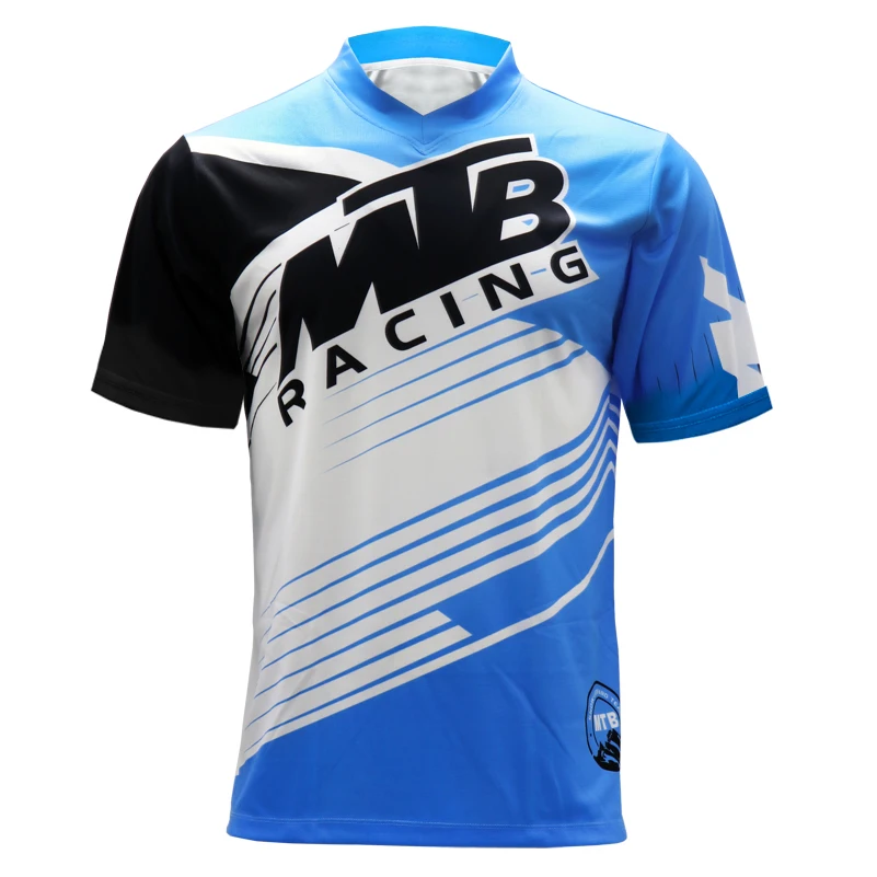 

Blue MTB T-shirt enduro motorcycle motocross racer jersey motorbike clothing GP bmx shirts dirt bike jersey downhill moto tops