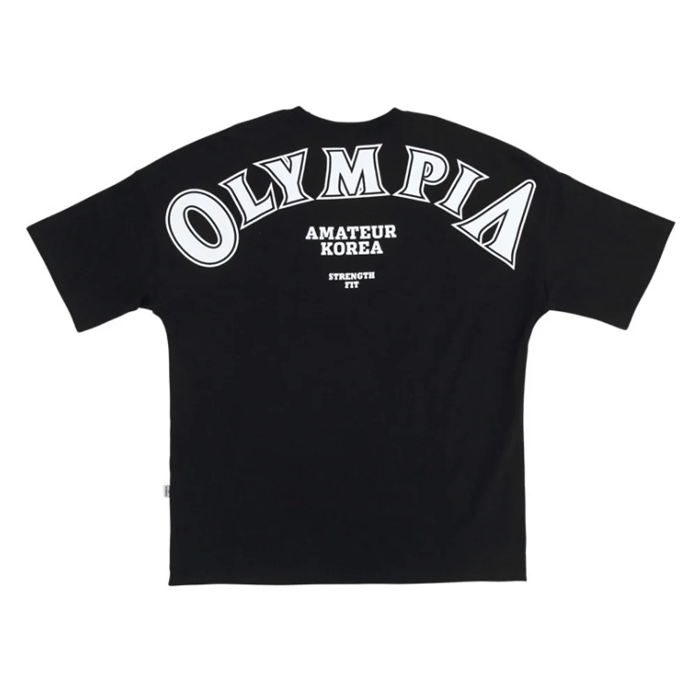 

2021 New Summer Trend Men's Short-Sleeved T-Shirt Cotton Top Loose 7-Point Sleeve Fitness Running Training Plus Size T-Shirt