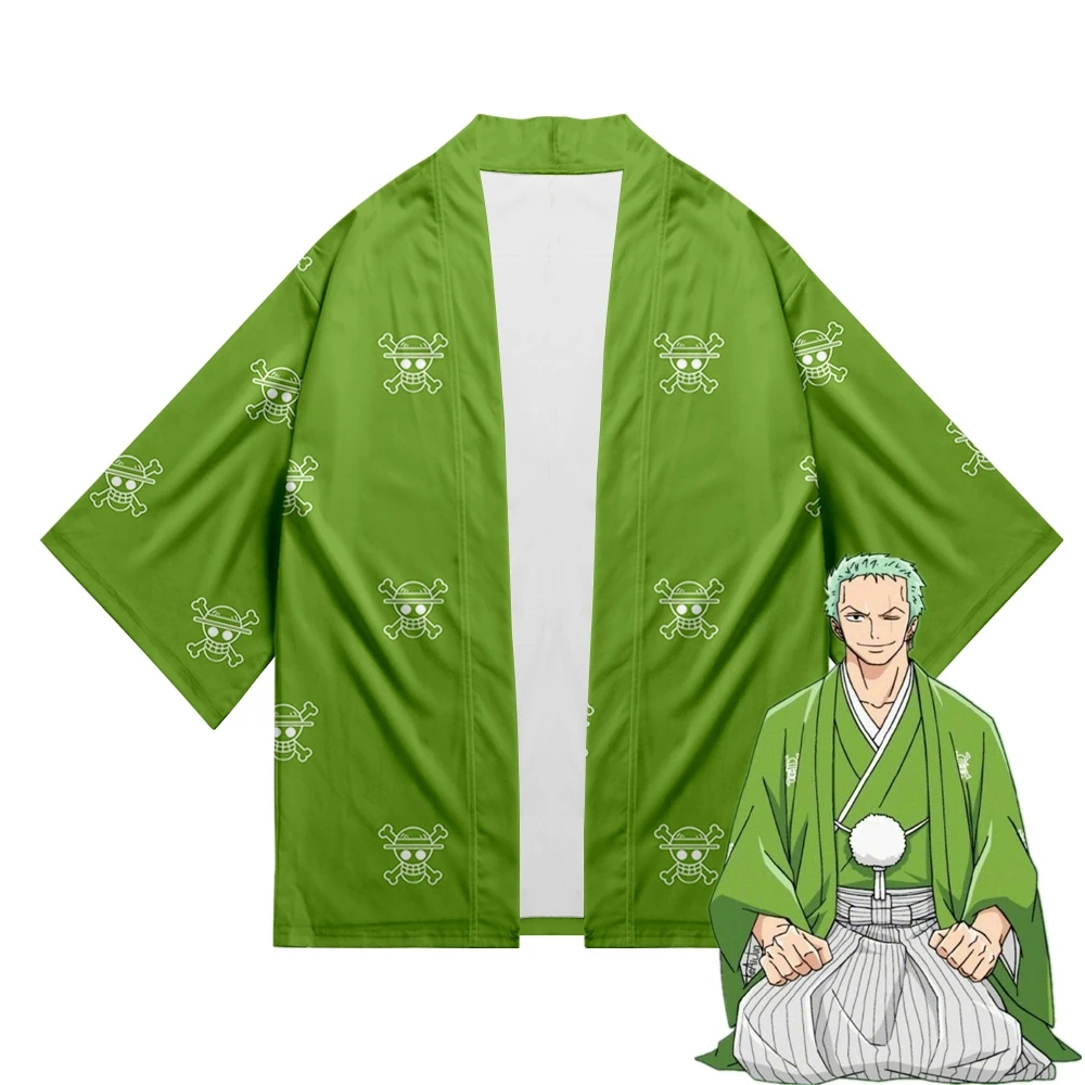 One Piece Japanese Kimono new print Luffy Cardigan Cosplay Shirt Summer Kawai One Piece Kimono cardigan samurai costume clothing