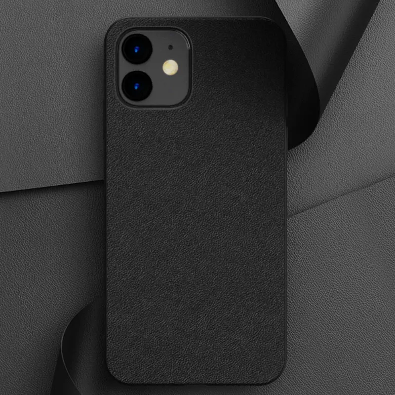 

2020 New Original Luxury Grain Soft PU Leather Case for iPhone 12 Pro Max Mini Full Back Cover Phone Shell Funda Ultra Thin Hot