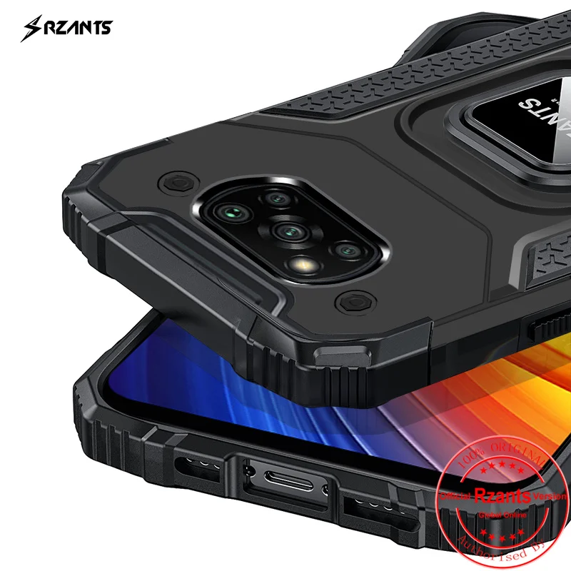 

Rzants For Xiaomi Poco X3 Pro X3 NFC Shockproof Case[King Kong]Ring Stand Hard Back Cover Phone Casing