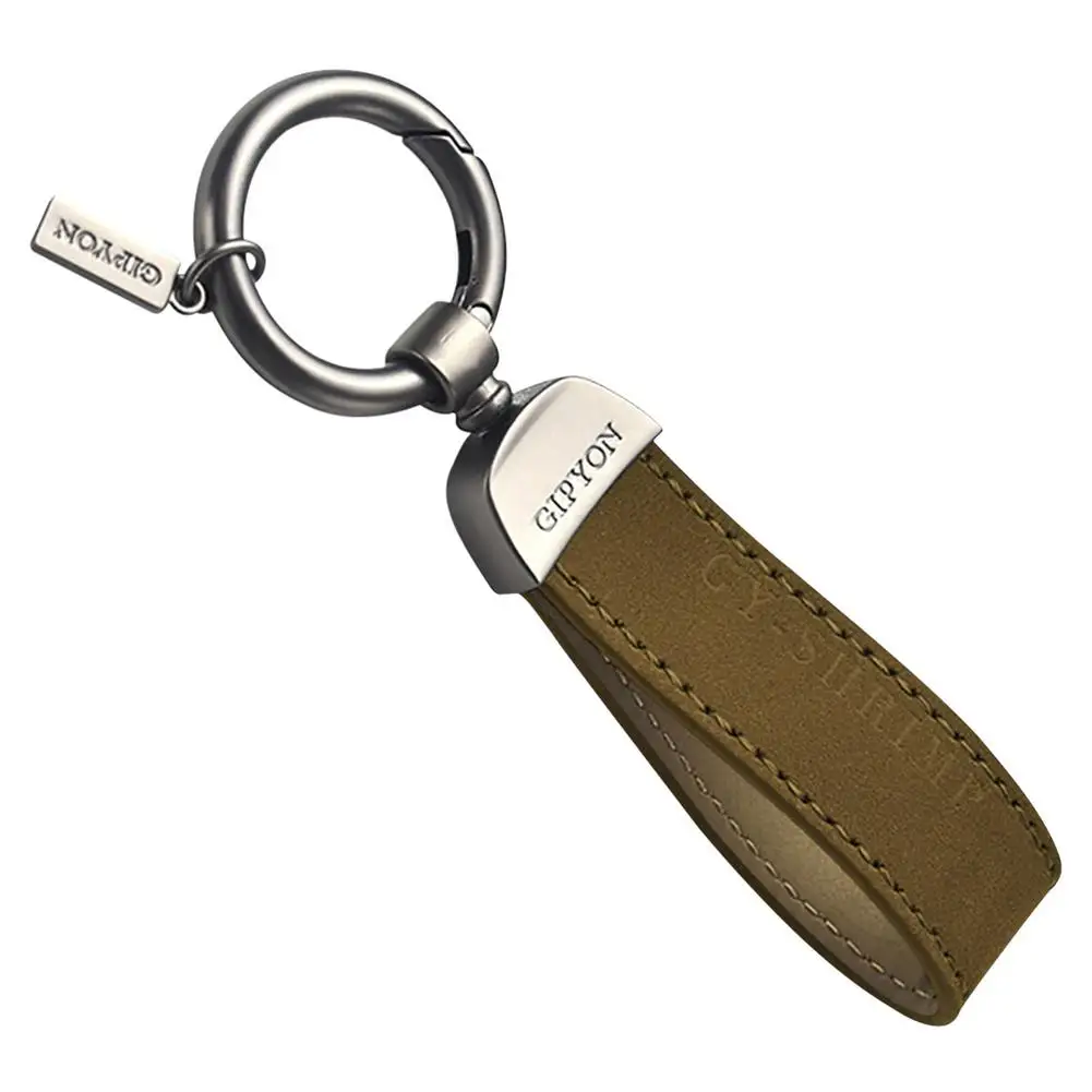 

Брелок из натуральной кожи для мужчин и женщин, портативный держатель в стиле ретро, подарок унисекс, предотвращение потери