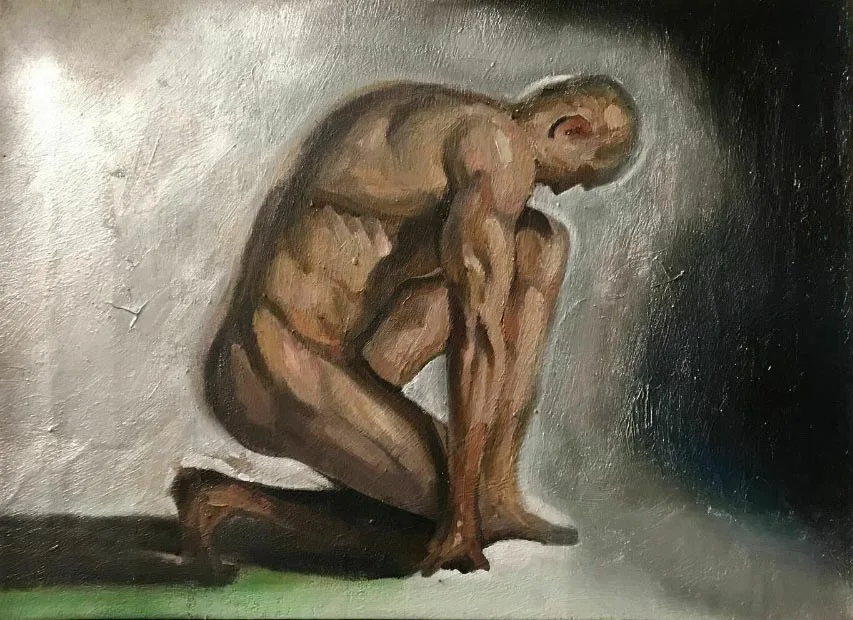 Оригинальная и идеальная ручная роспись на холсте: картина человеческого тела