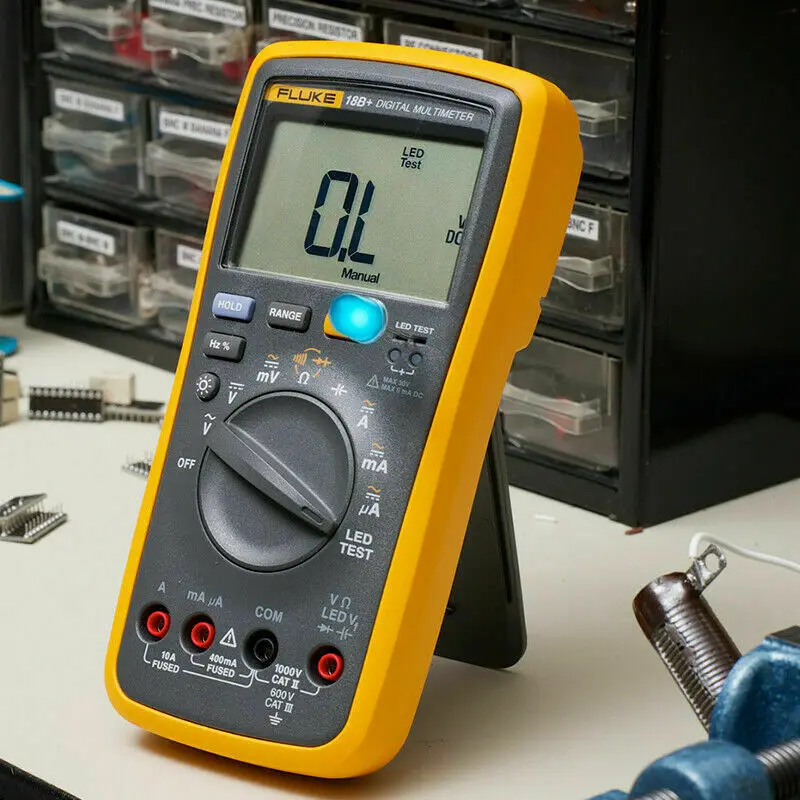 Fluke 15B + / 17B 18B 12E цифровой мультиметр DMM AC DC R C напряжение и Текущий тест