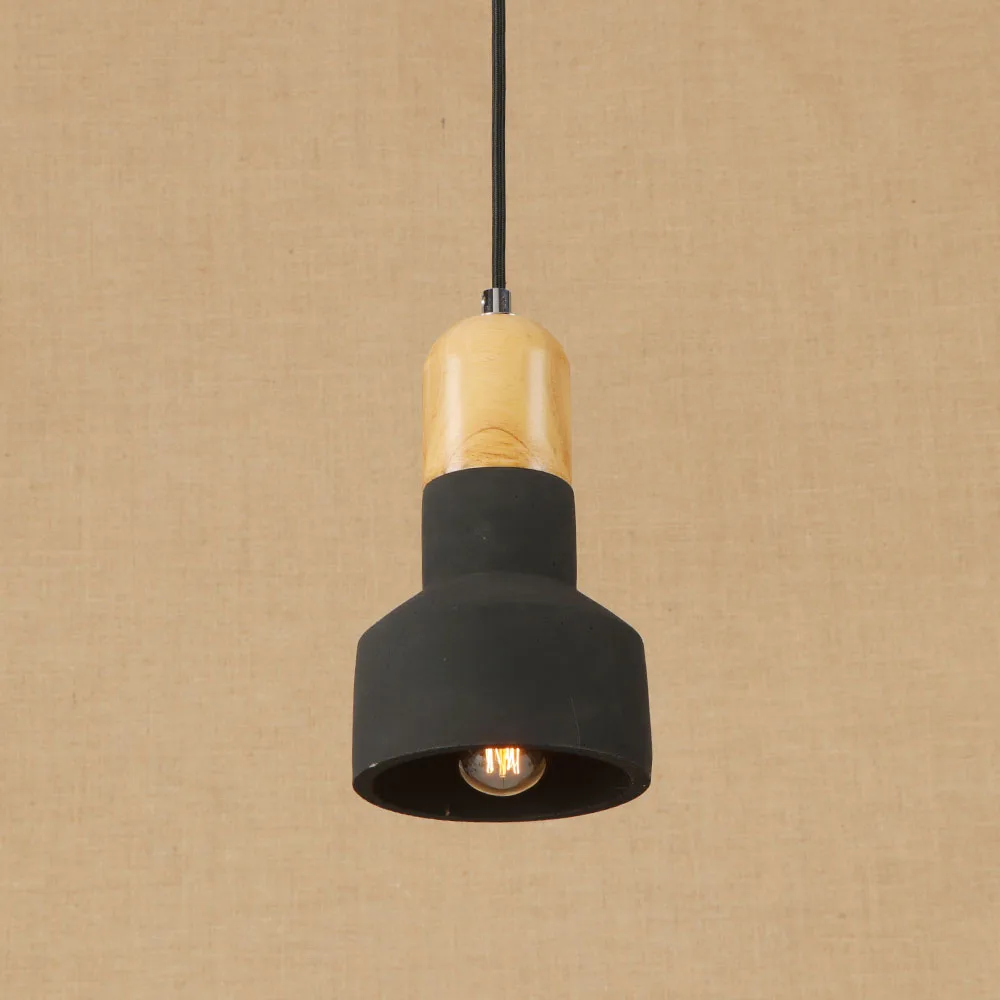 Vintage colorful minimalist cement hanging pendant lamp 220v E27 LED light with switch lighting fixture for hallway bar bedroom | Освещение