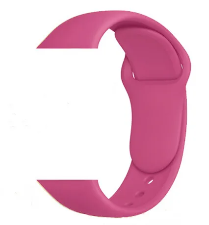 Силиконовый спортивный ремешок для iWatch 5, 40 мм, 44 мм, цветной мягкий браслет, ремешок для Apple Watch, 42 мм, 38 мм, 1, 2, 3, 4, аксессуары - Цвет ремешка: dragon fruit