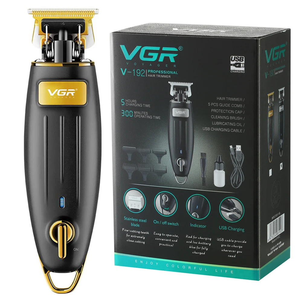 

Машинка для стрижки волос VGR, 0 мм, с зарядкой от USB