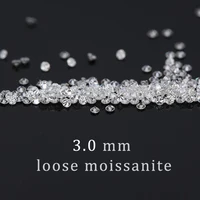 10pcs 3mm Loose Moissanite FG color round brilliant cut Loose beads bracelet jewelry Diamond ring material