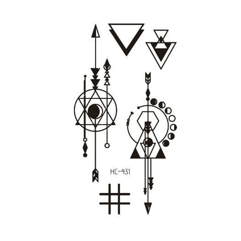 Наклейка тату временная для женщин большой стикер с черными розами цветочным