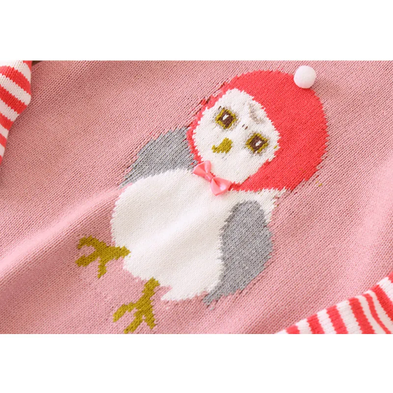 Вязаное платье для девочек весна-осень детское платье-свитер с длинным рукавом