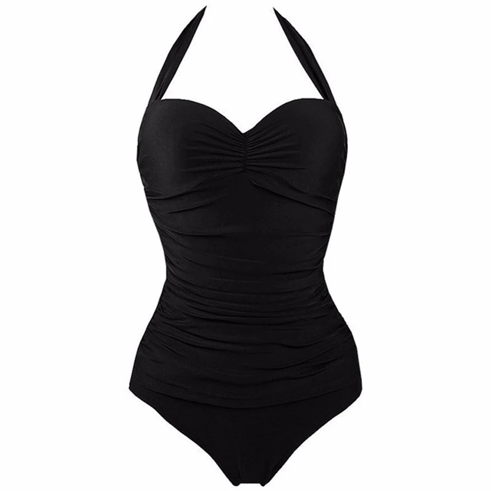 5 цветов сплошной женский слитный купальник высокая талия тонкий цельный бикини