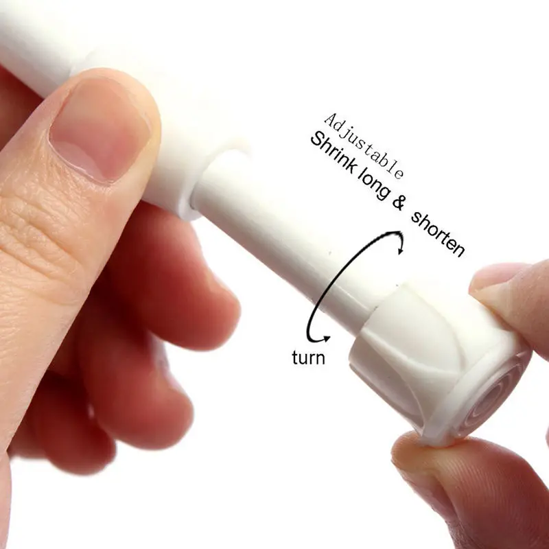 Spring Loaded Extendable Telescopic Net Voile Tension Curtain Rail Pole Rods US | Дом и сад