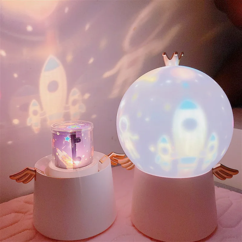 Светодиодный вращающийся Музыкальный проектор Звездный Ночной светильник