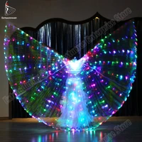 belly dance led isis wing colorful light luminous wing stage performance props costume butterfly wing womens gifts led isis