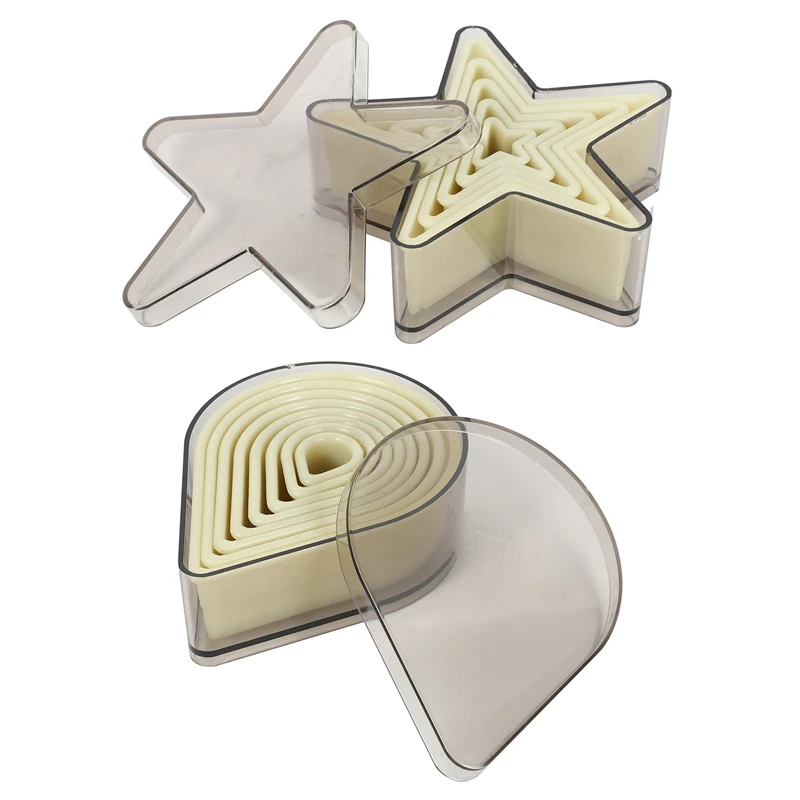 

13x Nylon Cookie Cutter Biscuit Cutters Donut Cutter Set Nylon Set Fondant Cookie Cutter Mold,Biscuit Cutter Molds