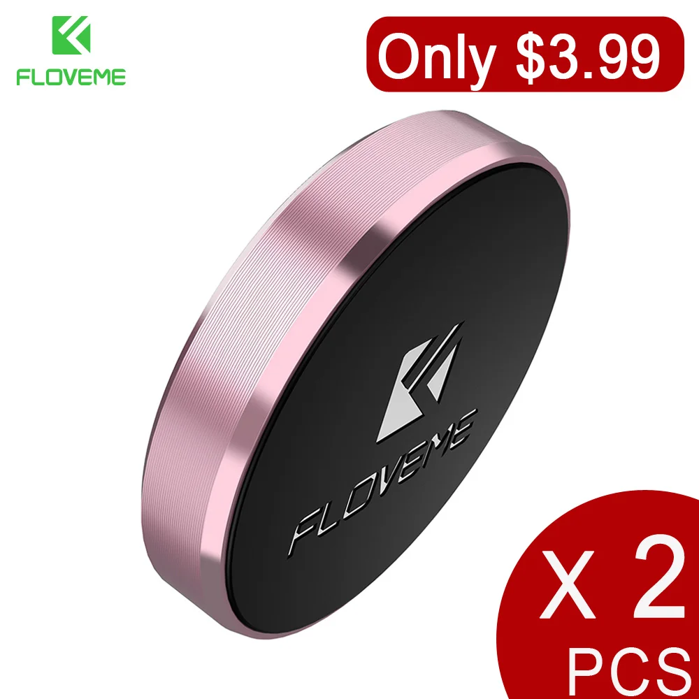 2 Pcs Rose Gold FLOVEME универсальная Магнитная подставка для мобильного телефона Автомобильный держатель Магнитная палка Автомобильный держатель для телефона для iPhone samsung Xiaomi telefon tutucu держатель для телефона в машину - Цвет: 2 Pcs Rose Gold