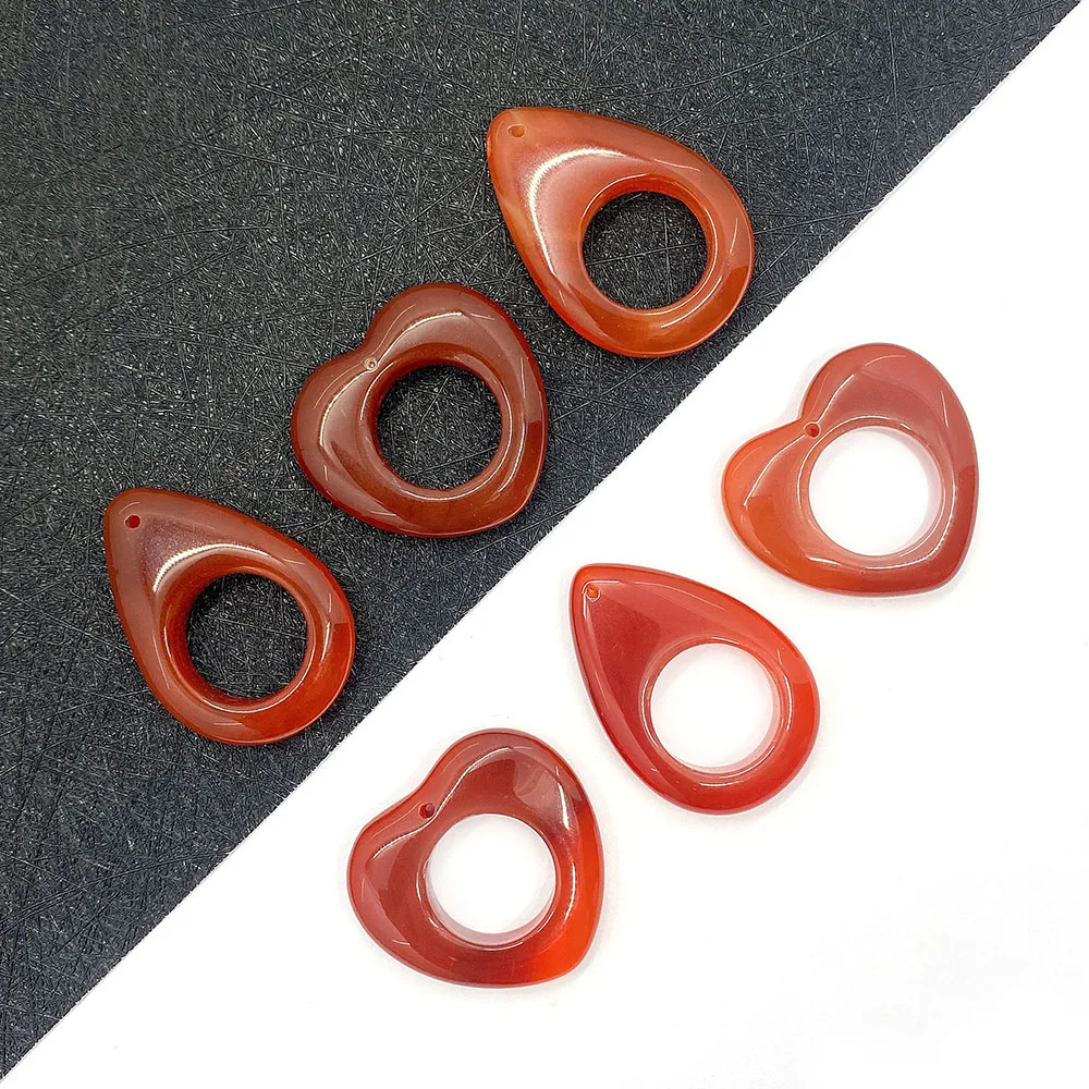 

1pcs Natural Stone Drop-shaped Beaded Agate Red Crystal Loose Beads for Jewelry Making DIY Necklace Bracelet Accessories