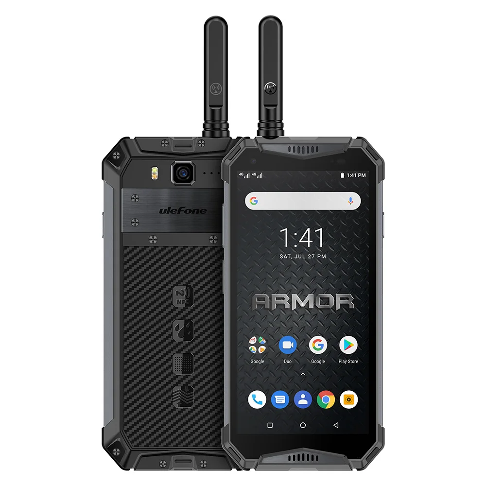 Рация Ulefone Armor 3WT прочный мобильный телефон экран 5 7 дюйма 6 ГБ + 64 10300 мАч 21 МП NFC Android