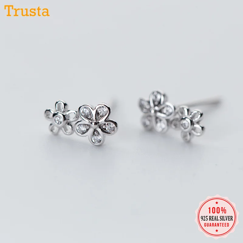 Trusta, минималистичные, настоящие, модные, 925 пробы, серебряные, сладкая мышь, серьги-гвоздики для женщин, девушек, друзей, подростков, ювелирное изделие, подарок DS2445