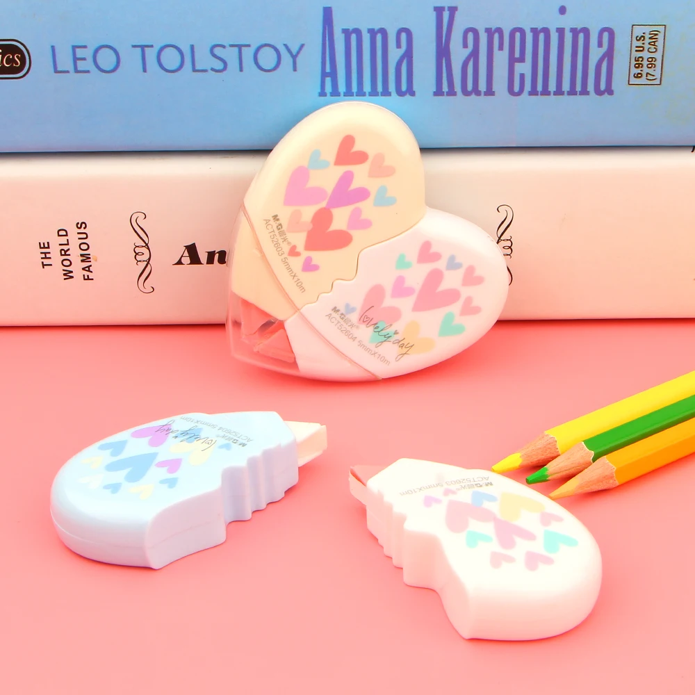 Лента для коррекции сердца Love 2 в 1 материал 5 мм * 10 м Kawaii Канцтовары офиса школы