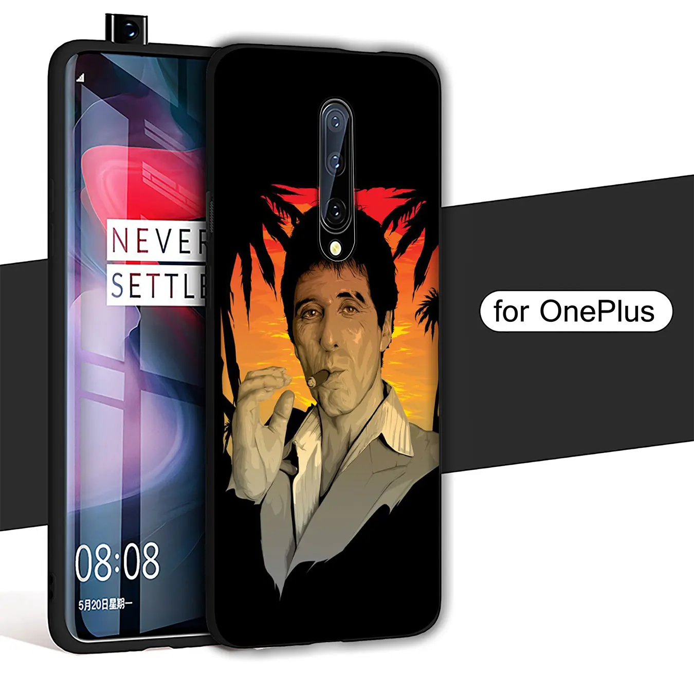 Scarface Tony Montana Luxury High-end Protector Soft Silicone Phone Case for Oneplus 7T 7 Pro 6 6T 5 5T Cover One Plus |