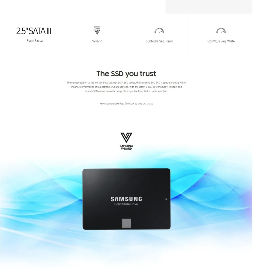 SAMSUNG SSD 860 EVO 500GB Внутренний твердотельный диск HDD жесткий диск SATA3 2,5 дюймов ноутбук Настольный ПК MLC disco duro