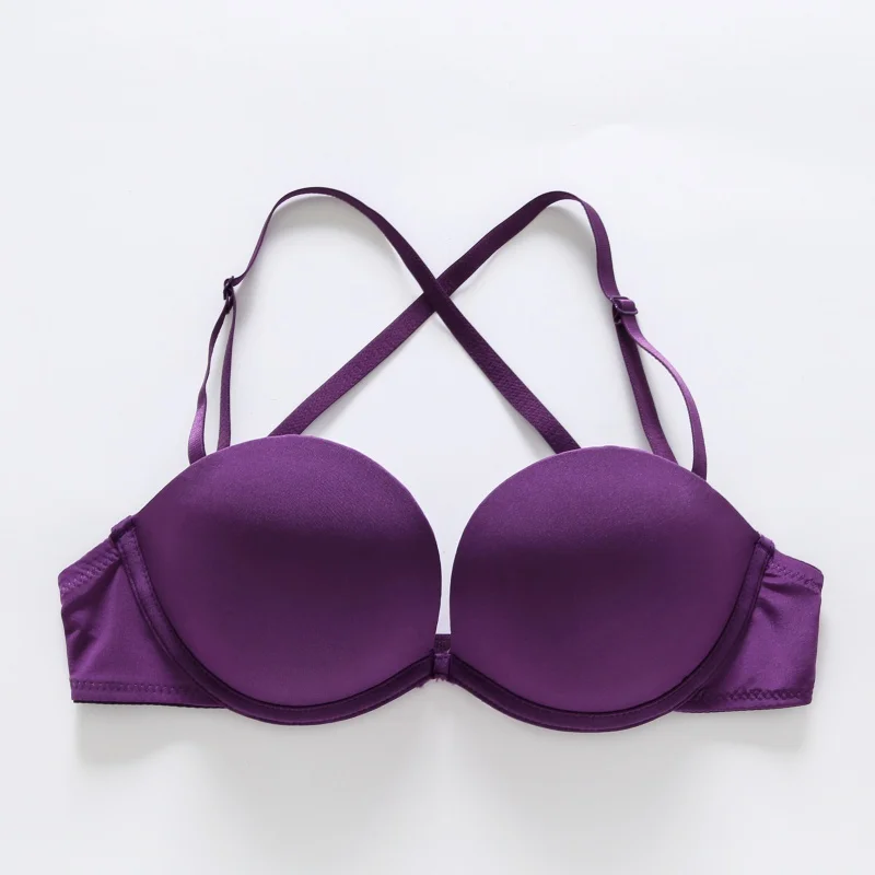 

Sexy Bras For Women Seamless Push Up Solid Color Bra U-shaped Cut-back Intimates Female Fashion Simple Underwear