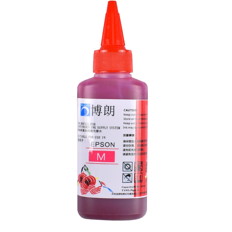 Magenta 4 цвета сублимационный принтер чернила заправка продуктов для картриджей 100 мл для Epson l3150 664 l395 l3110 103 l3100 845 всех моделей - Цвет: Magenta