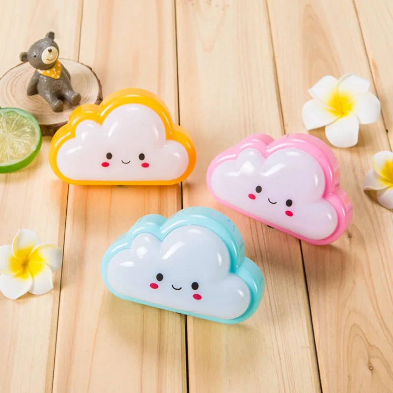 

Cartoon Clouds LED Night Light AC110-220V Switch Wall Type Night Light American Plug Baby Room/Children's Bedroom Bedside Lamp