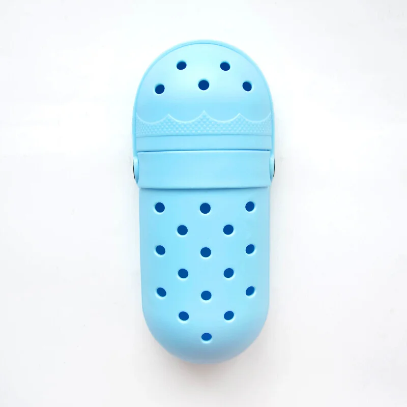 

Creative Silicon Pencil Case Kawaii Cute Hole Shoes Pencil Bag Pen Box Pen Holder Insertion Rack Candy Color Stationary Supplies