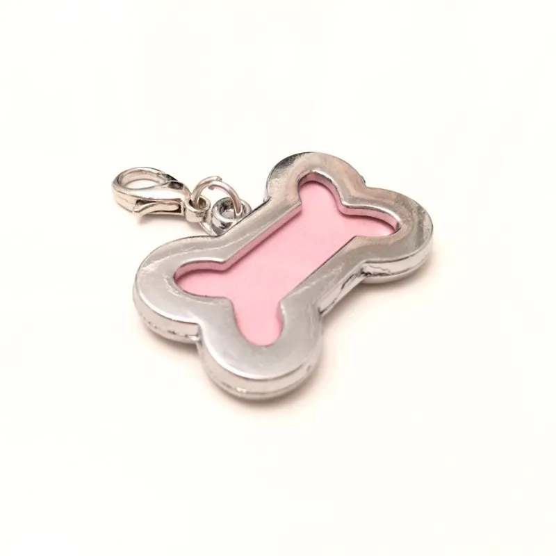 Милая идентификационная бирка в форме кости для собак и кошек металлическая