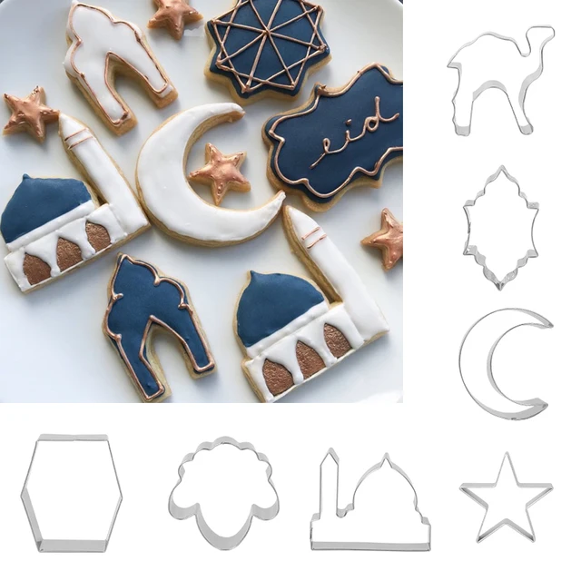 Eid Mubarak Biscuit Mold Moon Star Church Camel Cookie Cutters 1