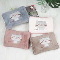 eu plug hand warmer heat pack cute rechargeable electric hot water bag safety rabbit fur reusable hot water bottle 220v