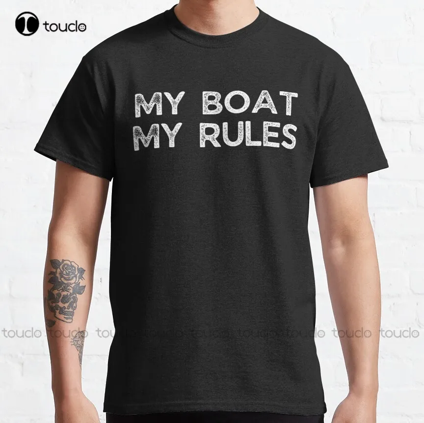 

Классическая футболка My Boat My Rules забавная лодка Good Day To Sail, индивидуальная футболка Aldult Teen унисекс с цифровой печатью