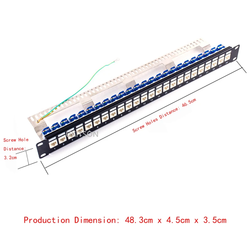 Toolless Patch Panel With 24 Plugs Tool-free CAT6 RJ45 Keystone Jack Module Socket For 19" Inch Rackmount Internet Bracket images - 6