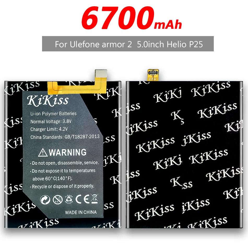 Аккумулятор 6700 мАч для Ulefone armor 2 аккумулятор 5 0 дюйма Helio P25 Аксессуары мобильных