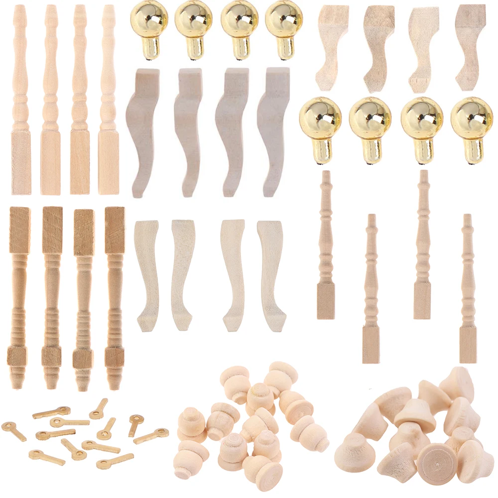 Мини кукольный домик мебель карманные шкафы чайный столик диван ножки ящики