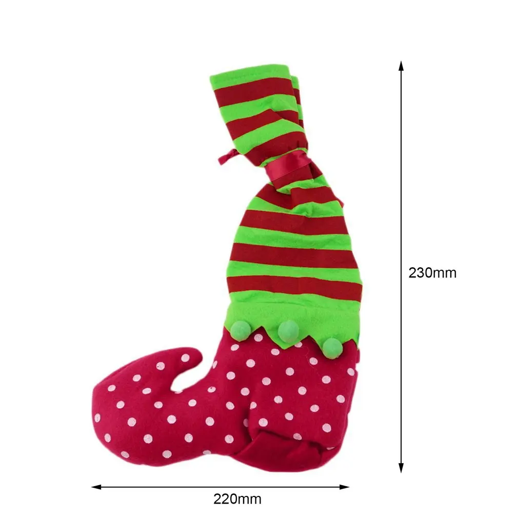 Рождественские чулки мешки Санты Подарочные подарки сумки обертывание конфет