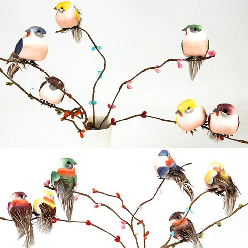 

1Pc Fake Colorful Bird Artificial Foam Simulation Birds With Feather,Magnet,DIY Wedding Decorations,Christmas Ornaments