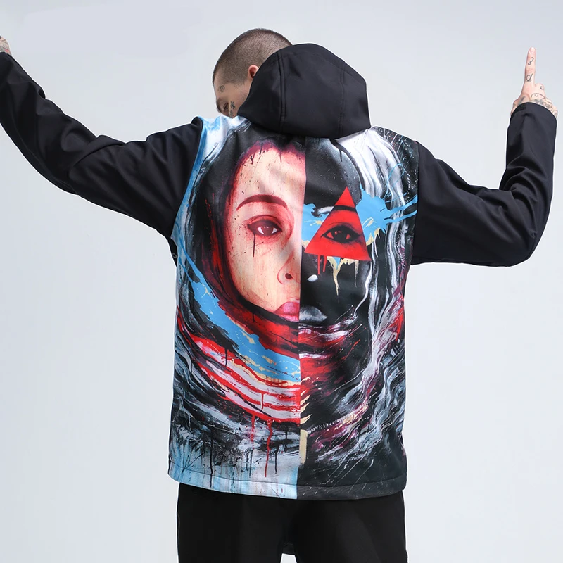 Зимняя Толстовка GSOU для сноуборда и пары зимняя водонепроницаемая утепленная