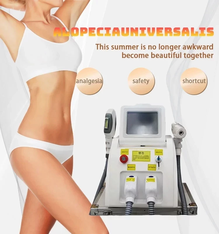 

Hot recommended 2 in 1 SHR OPT+RF+ND-YAG tattoo removal and carbon fiber permanent painless hair removal device